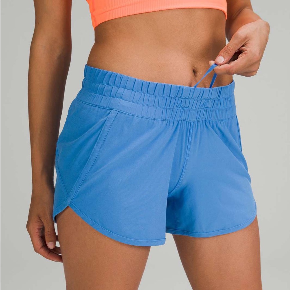 Lululemon Tracker Low-Rise Lined Short 4" (Blue Nile)